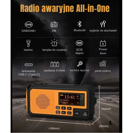 Radio Awaryjne Crank Power Plus