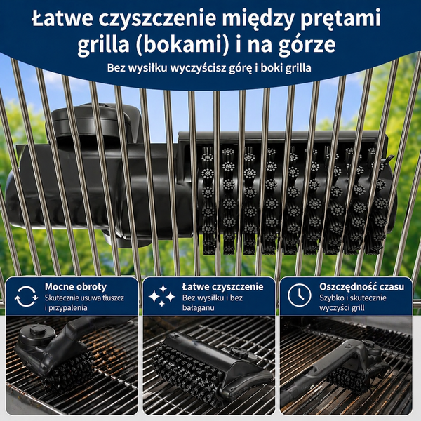 Męska Elektryczna Szczotka Grillowa