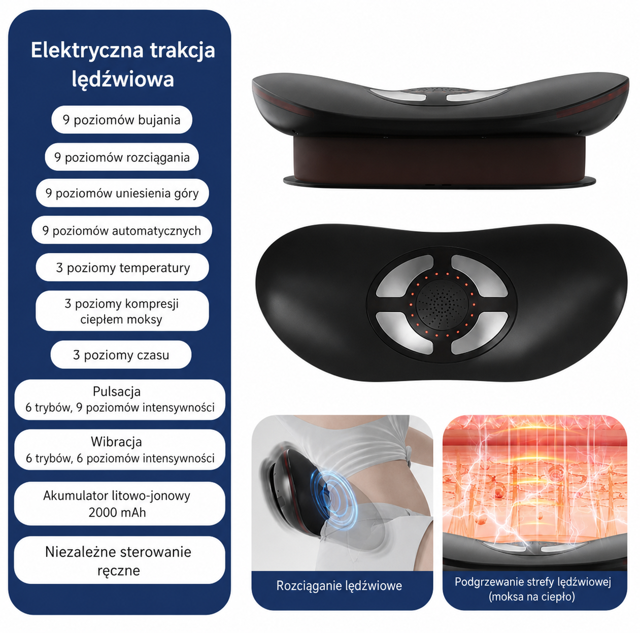 Elektryczne urządzenie do masażu pleców