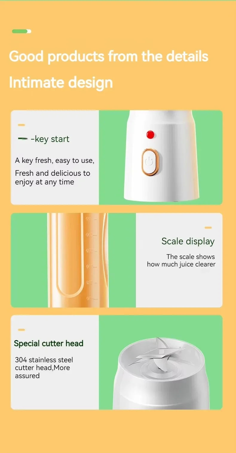 Przenośny blender Sokowirówka 450ml