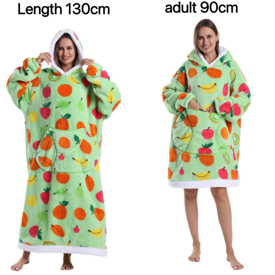 Pluszowy Szlafrok Z Kapturem