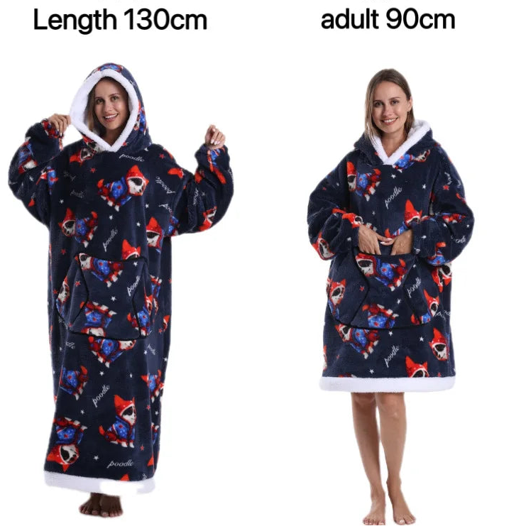 Pluszowy Szlafrok Z Kapturem