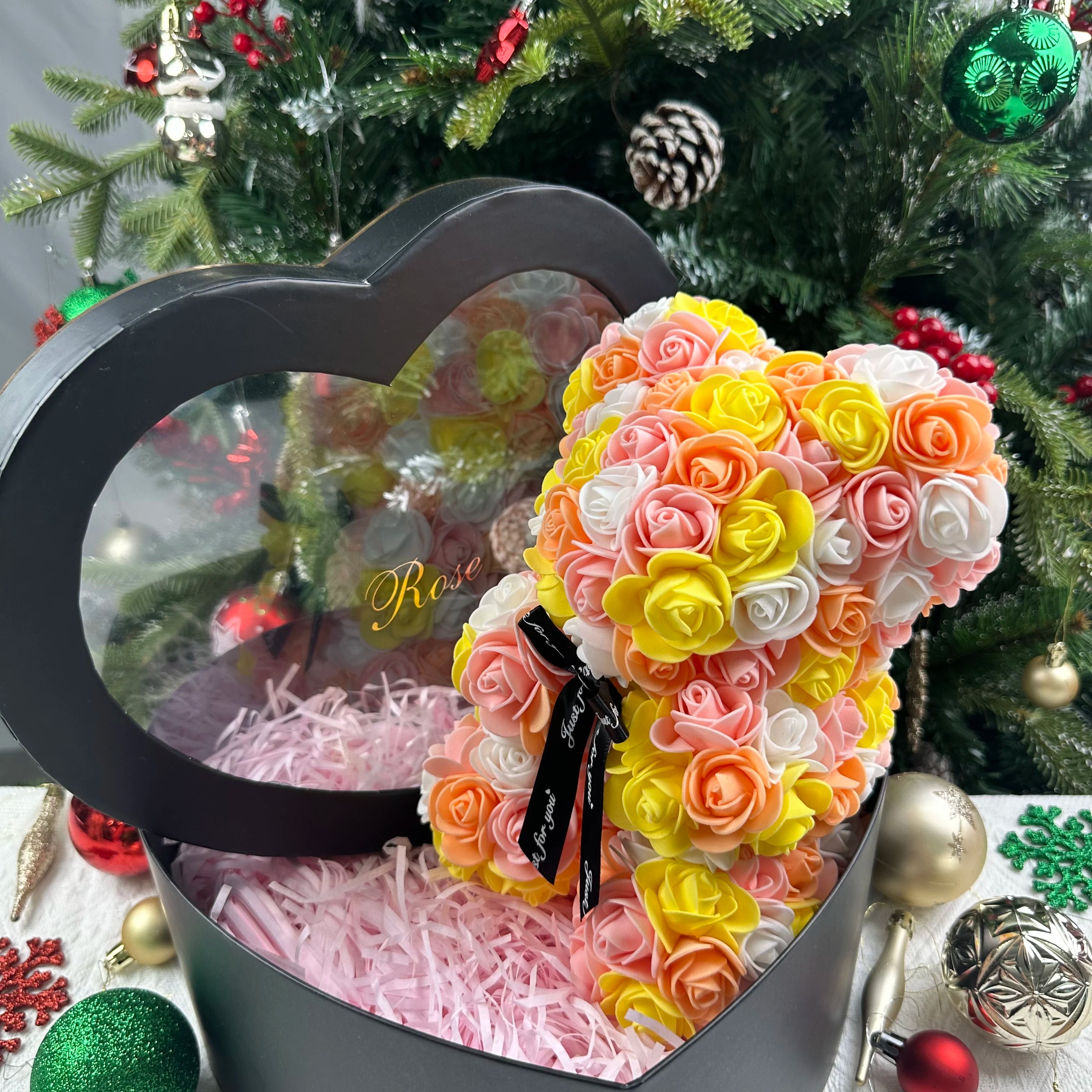 Miś z róż na Dzień Mamy