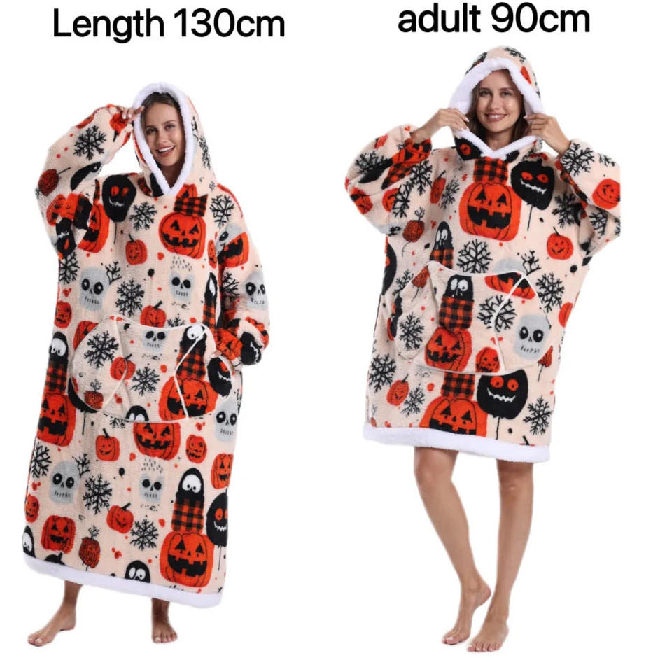 Pluszowy Szlafrok Z Kapturem