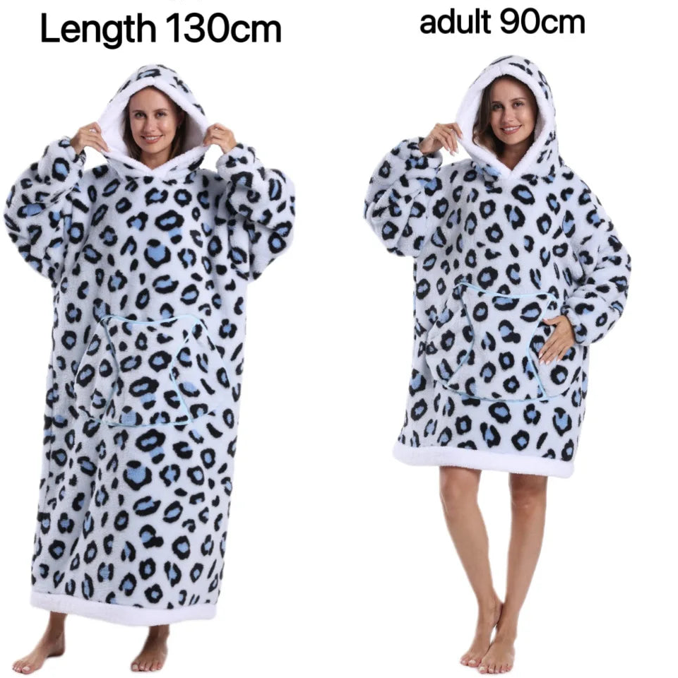 Pluszowy Szlafrok Z Kapturem