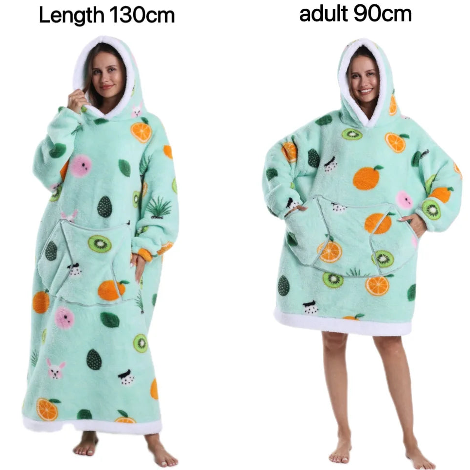 Pluszowy Szlafrok Z Kapturem