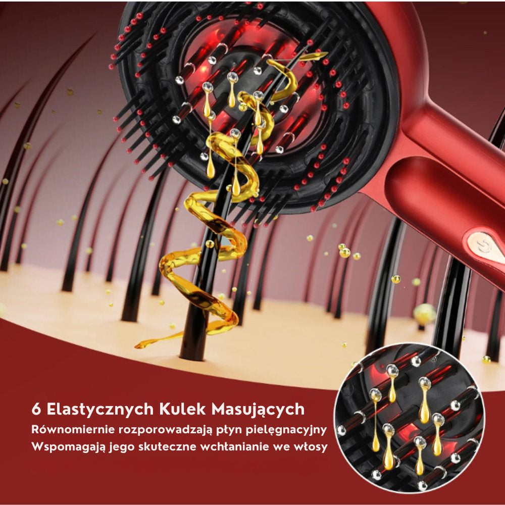 Elektryczny grzebień do masażu głowy