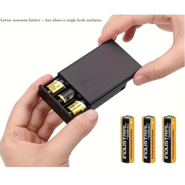 Zimowe podgrzewane rękawiczki z pojemnikiem na baterie