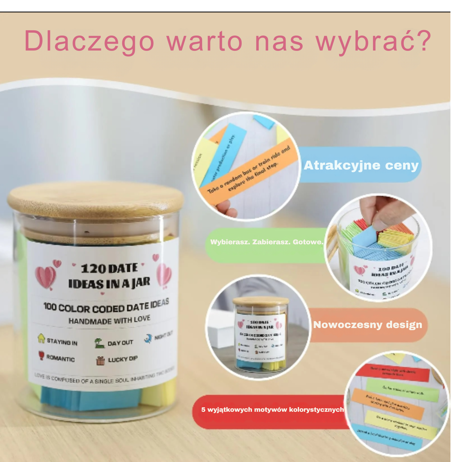 Kolorowy Słoik 100 Pomysłów na Randki