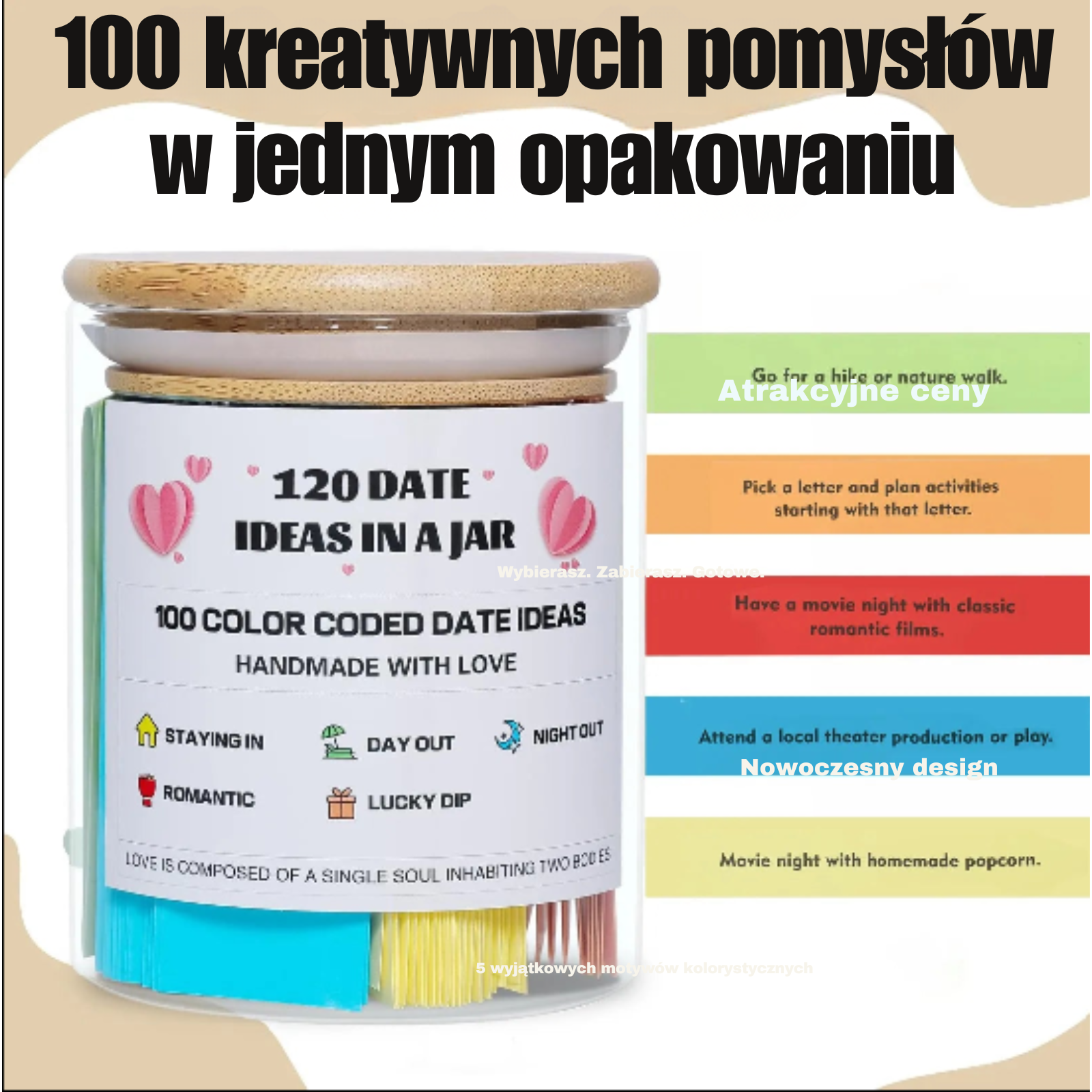 Kolorowy Słoik 100 Pomysłów na Randki