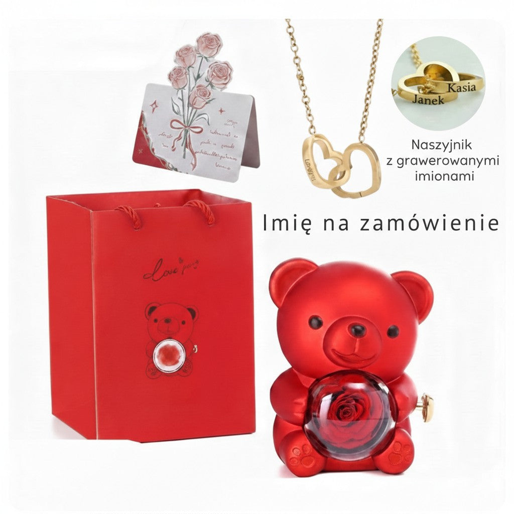 Pudełko na biżuterię z misiem